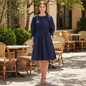 knee length dresses for ladies Stefania Midi Dress — Mediterranean Blue main image 1
